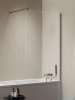 New Trendy Nesta Gunmetal  Brushed parawan nawannowy ze wspornikiem prostopadłym 50x150 cm grafit szczotkowany/szkło przejrzyste P-0221-WP